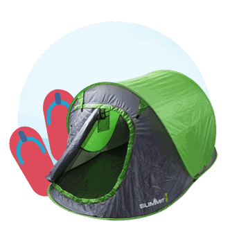 Practicality defined: the pop up tent