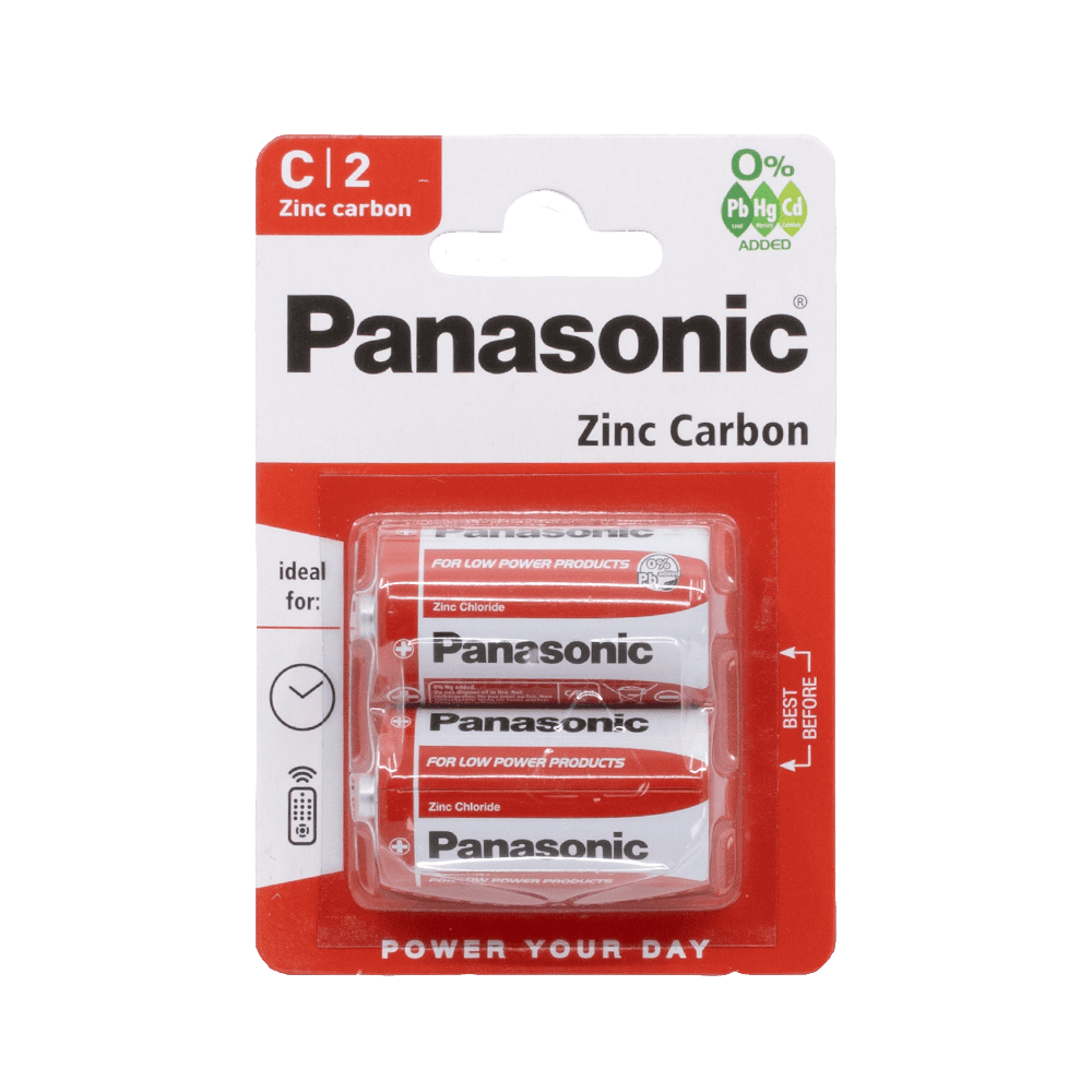 Panasonic Special C Zinc Batteries 2pk