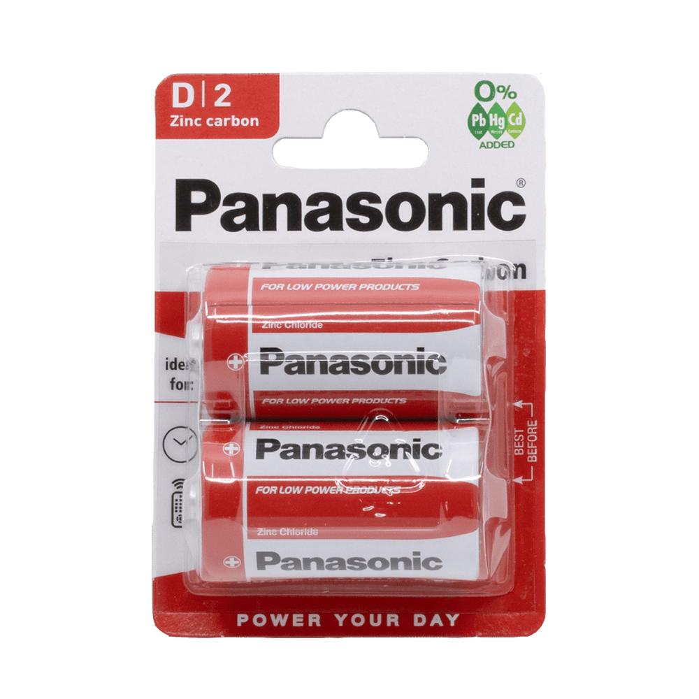 Panasonic Special D Zinc Batteries 2pk