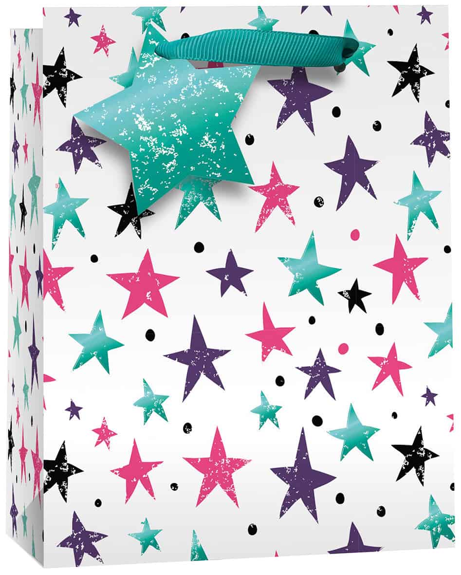Gift Bag Medium - Stars W215 x H265 x D100mm