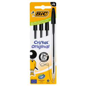 Bic Cristal Ball Pens Black 4's