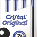 Bic Cristal Ball Pens Blue 4’s from Harrisons Direct