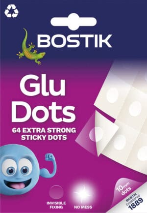 Wholesale Bostik Glu Dots 64 Extra Strong Clear Sticky Dots from Harrisons Direct
