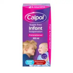Wholesale Calpol Sugar Free Infant Suspension Paracetamol 100ml Bottle from Harrisons Direct