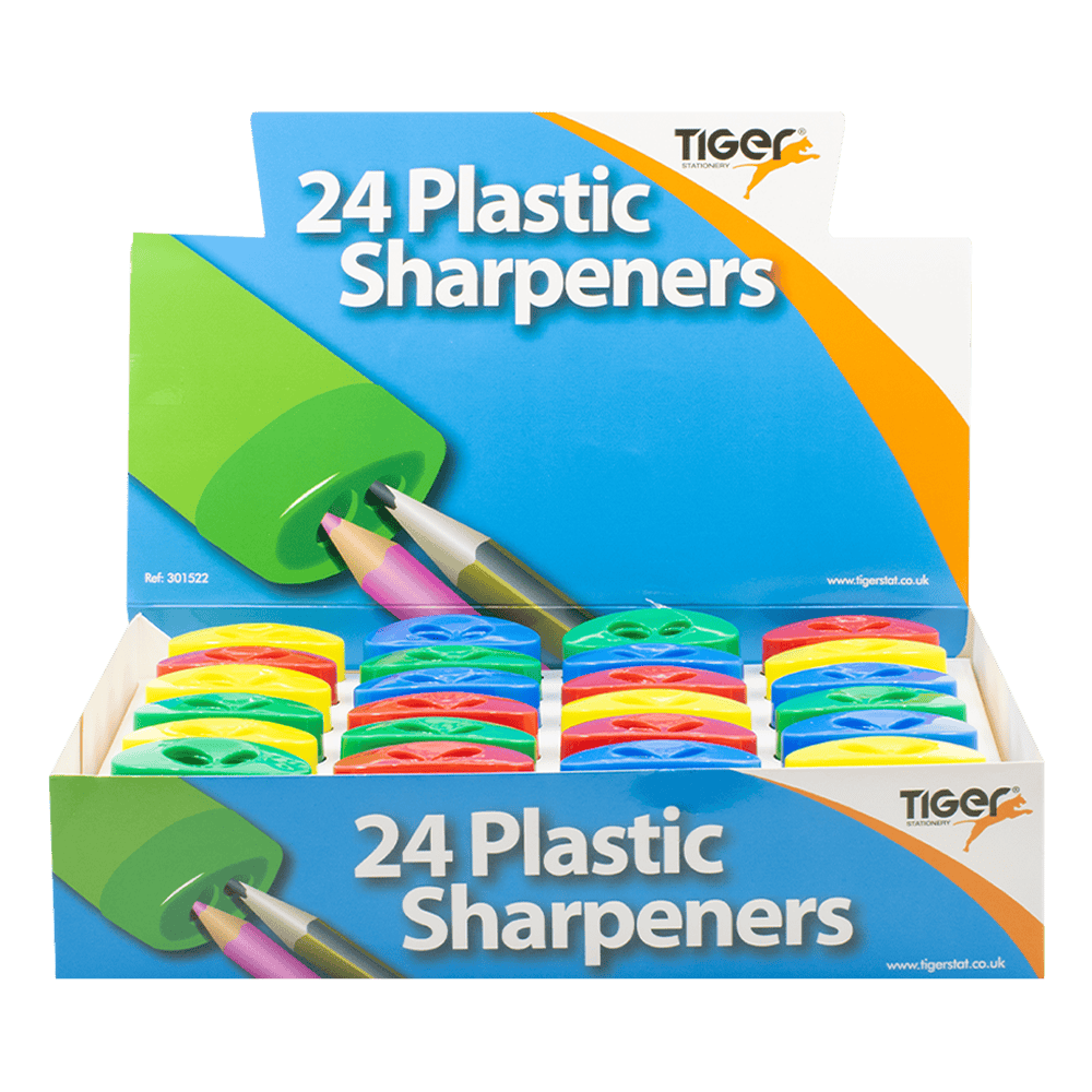 Wholesale Drum 2 Hole Sharpener Assorted Colours from Harrisons Direct