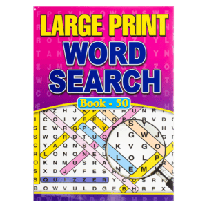 A4 Wordsearch Book Large Print 4 Titles 64 Pages