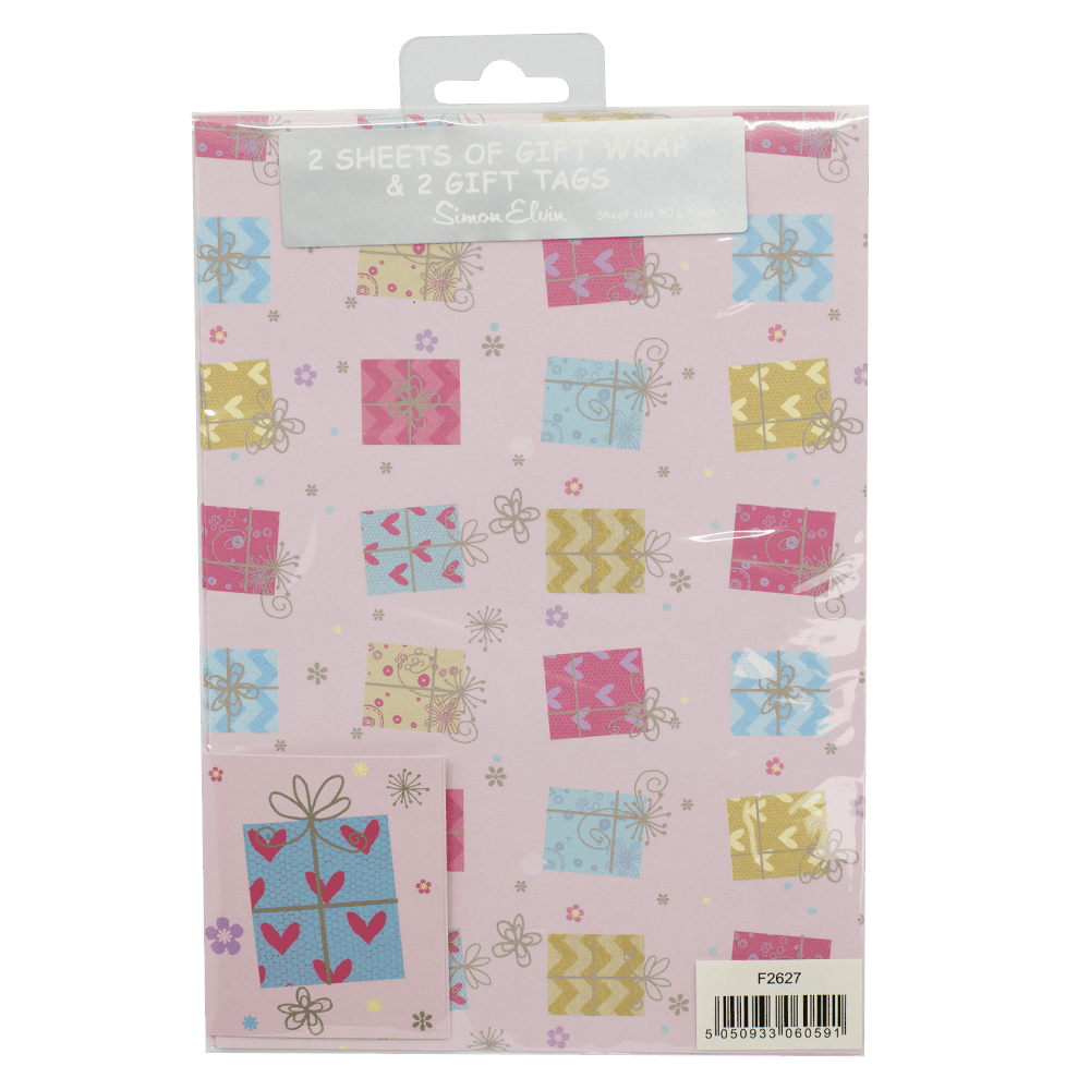 Packed Wrap 2 Sheets & 2 Tags - Designer Female