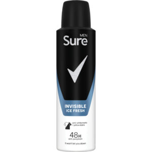 Sure Anti-Perspirant Deodorant Invisible Ice For Men 150ml from Harrisons Direct