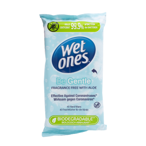 Wet Ones Be Gentle Anti-Bacterial Wipes SRP 40's
