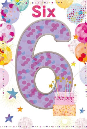 Wholesale Birthday Card Age 6 Girl - Word Play By Simon Elvin from Harrisons Direct
