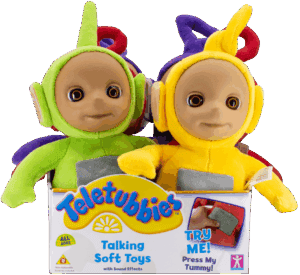 Teletubbies Talking Soft Toys CDU from Harrisons Direct