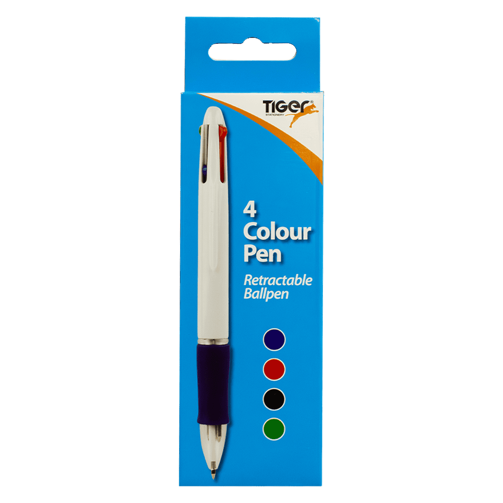 4 Colour Pen Hang Pack from Harrisons Direct