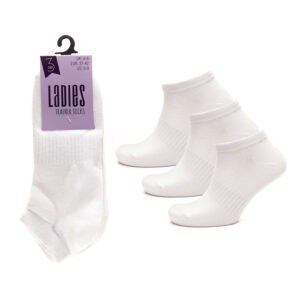 Ladies White Trainer Socks 3 Pack from Harrisons Direct