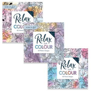 Work Of Art Colouring Book Series One 3 Assorted Designs from Harrisons Direct