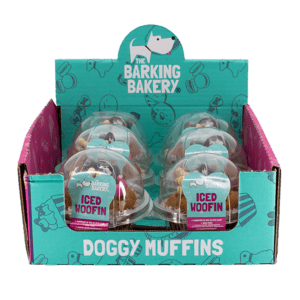 The Barking Bakery Pink Iced Vanilla Woofin from Harrisons Direct