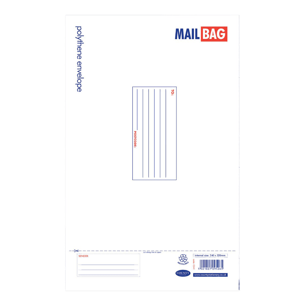 Polythene Mail Bags - Medium 240 x 320mm