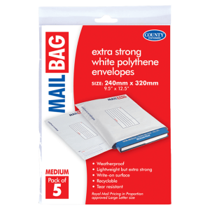 Mail Bag Retail Packs - Medium 240 x 320mm 5's