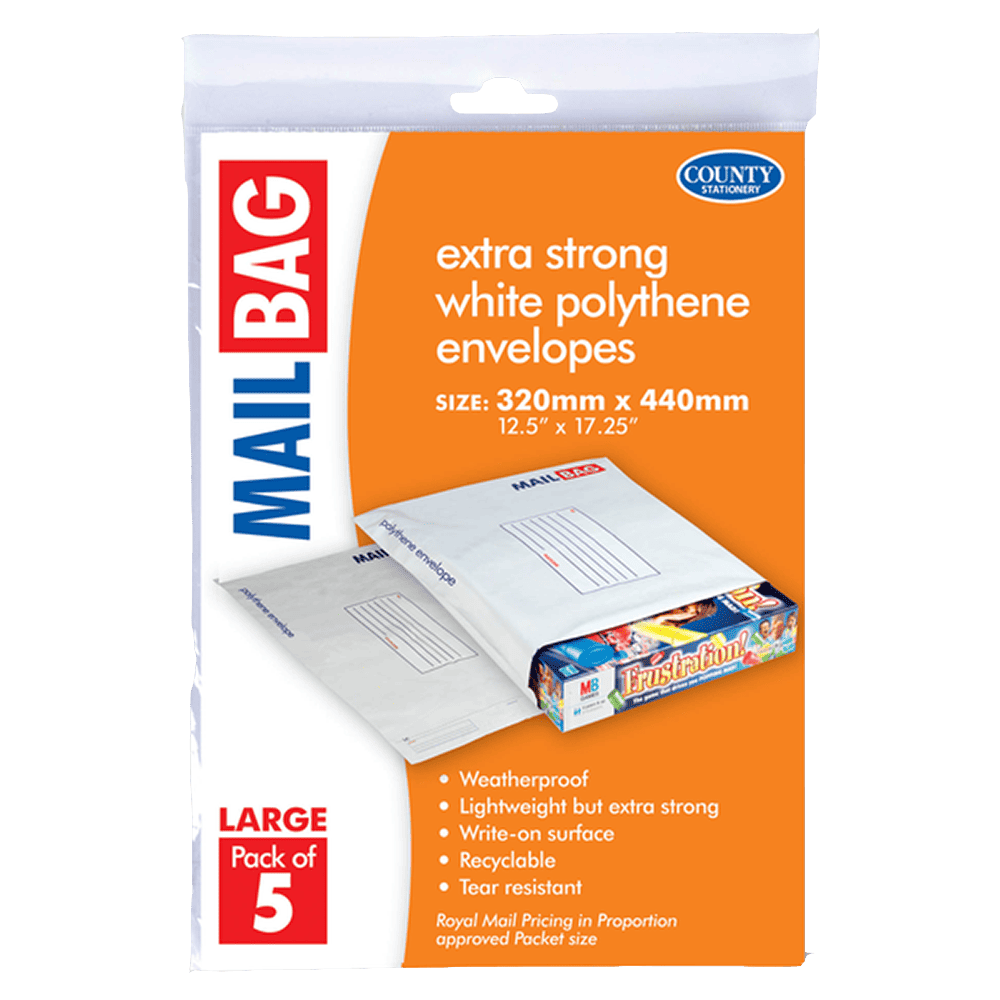 Mail Bag Retail Packs - Large 320mm x 440mm 5's