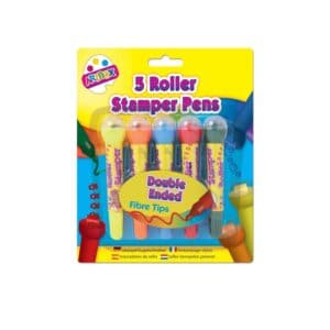 Wholesale 5 Roller Stampers Double Ended With Fibre Tips from Harrisons Direct