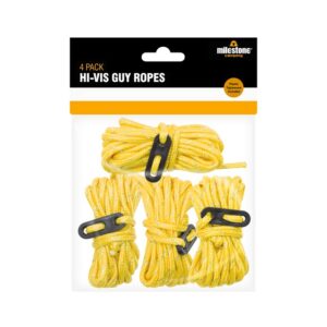 Wholesale Milestone Camping HiVis Guy Ropes 4 Pack from Harrisons Direct