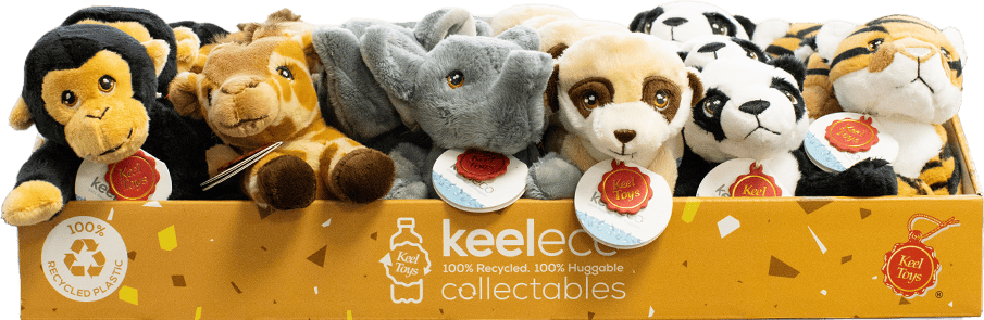 Keel Eco Soft Toys Wild Animals in CDU 12cm from Harrisons Direct
