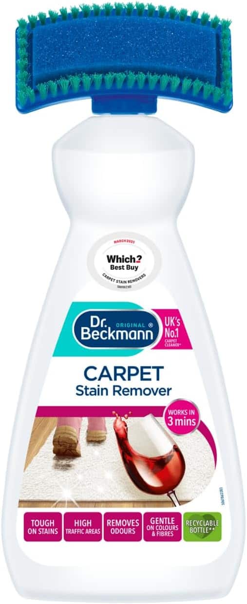 Dr Beckmann Carpet Stain Remover With Brush 650ml from Harrisons Direct