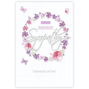 Sympathy Card - Circle Of Flowers
