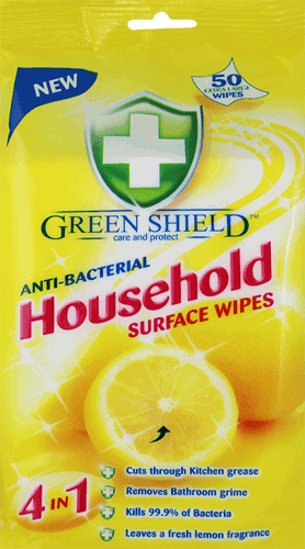 Greenshield Anti-Bacterial Household Wipes 40% Free 70's