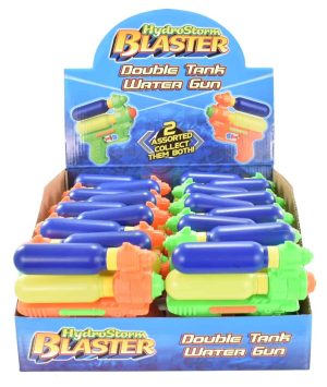 Hydrostorm Double Tank Water Gun 14cm Assorted Colours CDU