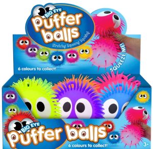 Big Eye Puffer Ball - Approx 9" Assorted Colours CDU