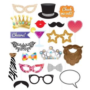 Assorted Party Photo Props With Sticks