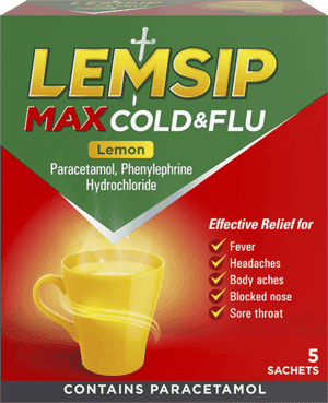 Lemsip Max Cold & Flu Lemon Sachets 5's