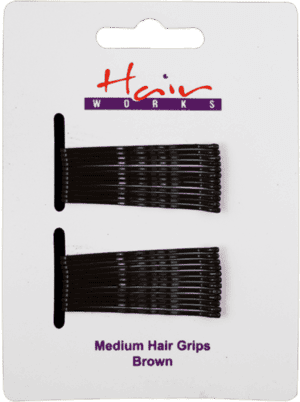 Hair Grips Medium Brown