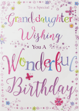 Birthday Card Granddaughter
