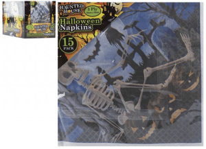 Halloween Paper Napkins Graveyard Design 33cm x 33cm Pack of 15