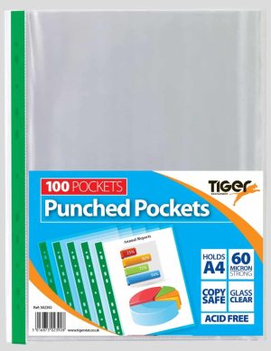 Punch Pockets 60 Micron Pack of 100