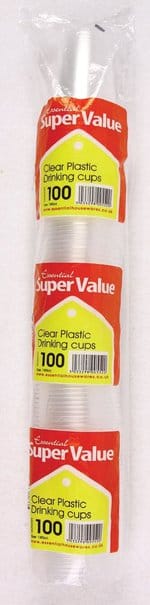 Clear Reusable Plastic Cups 100's