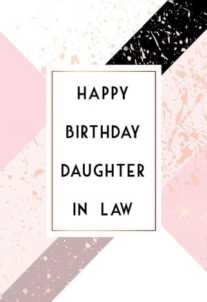 Birthday Card Daughter-In-Law Pink Geometric