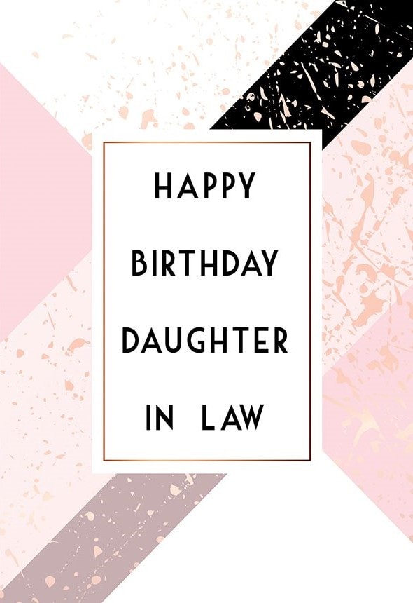 Birthday Card Daughter-In-Law Pink Geometric