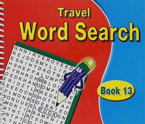 Spiral Bound Travel Wordsearch Book 4 Titles 175mmx144mm 152 Pages