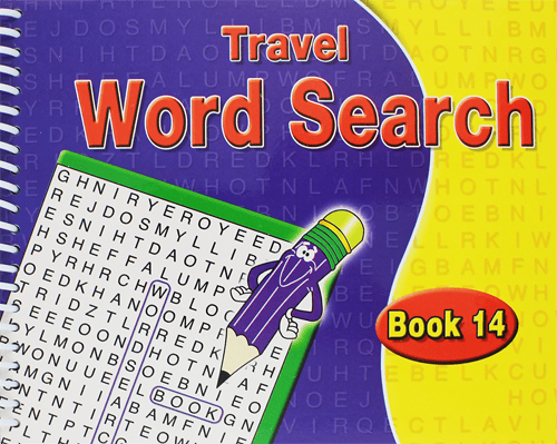 Spiral Bound Travel Wordsearch Book 4 Titles 175mmx144mm 152 Pages