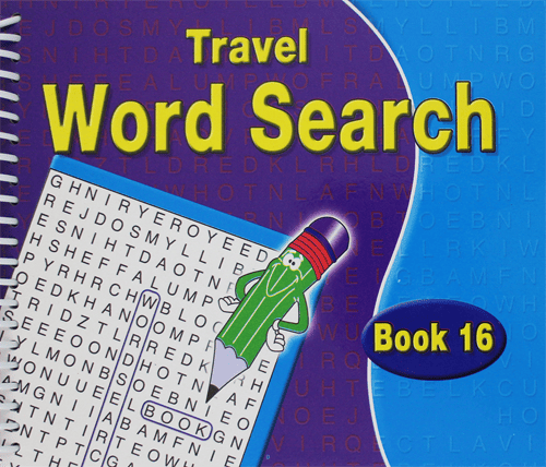 Spiral Bound Travel Wordsearch Book 4 Titles 175mmx144mm 152 Pages