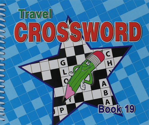 Spiral Bound Travel Crossword Book 4 Titles 175mmx145mm 168 Pages