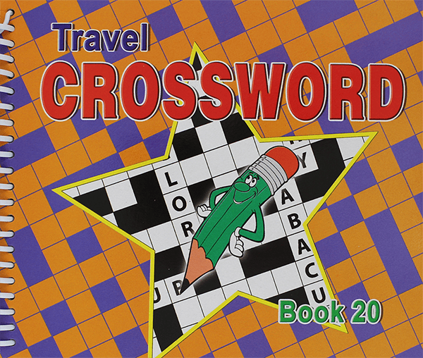 Spiral Bound Travel Crossword Book 4 Titles 175mmx145mm 168 Pages