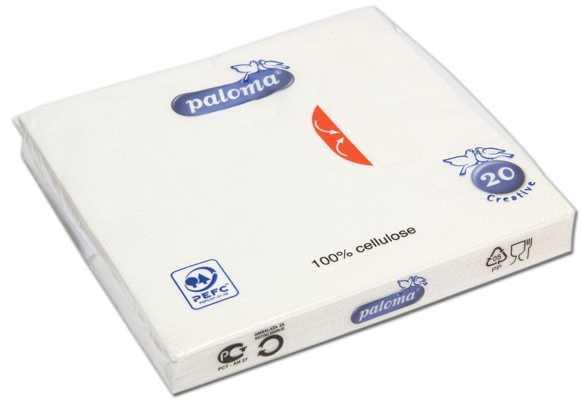 Napkins White 33cm 3 Ply 20's