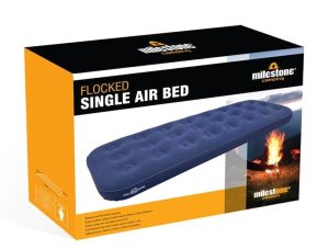 Milestone Camping Flocked Single Airbed