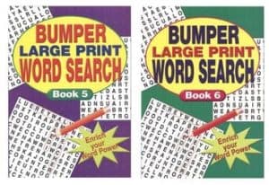 A4 Large Print Wordsearch Book 2 Titles 104 Pages