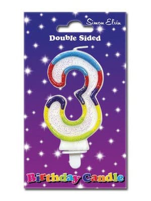 Number 3 Cake Candle