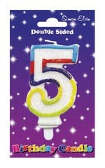 Number 5 Cake Candle