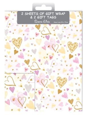 Packed Wrap 2 Sheets & 2 Tags - Engagement/Wedding/Anniversary